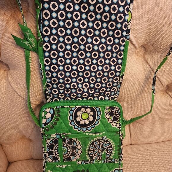 Vera Bradley Green and Blue Mini Cupcake Small Crossbody - Picture 2 of 3